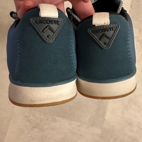 Men's Lacoste Sport Teal blue suede & nylon sneaker Style L.Ight 417 1 USA 10 - Picture 6 of 8